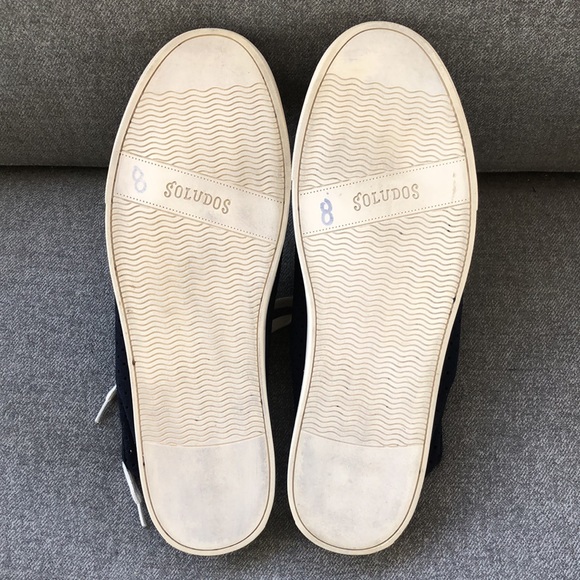Worn once! - SOLUDOS Perforated Suede Leather Sneakers - Picture 6 of 9